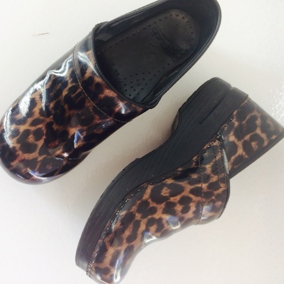 dansko cheetah clogs